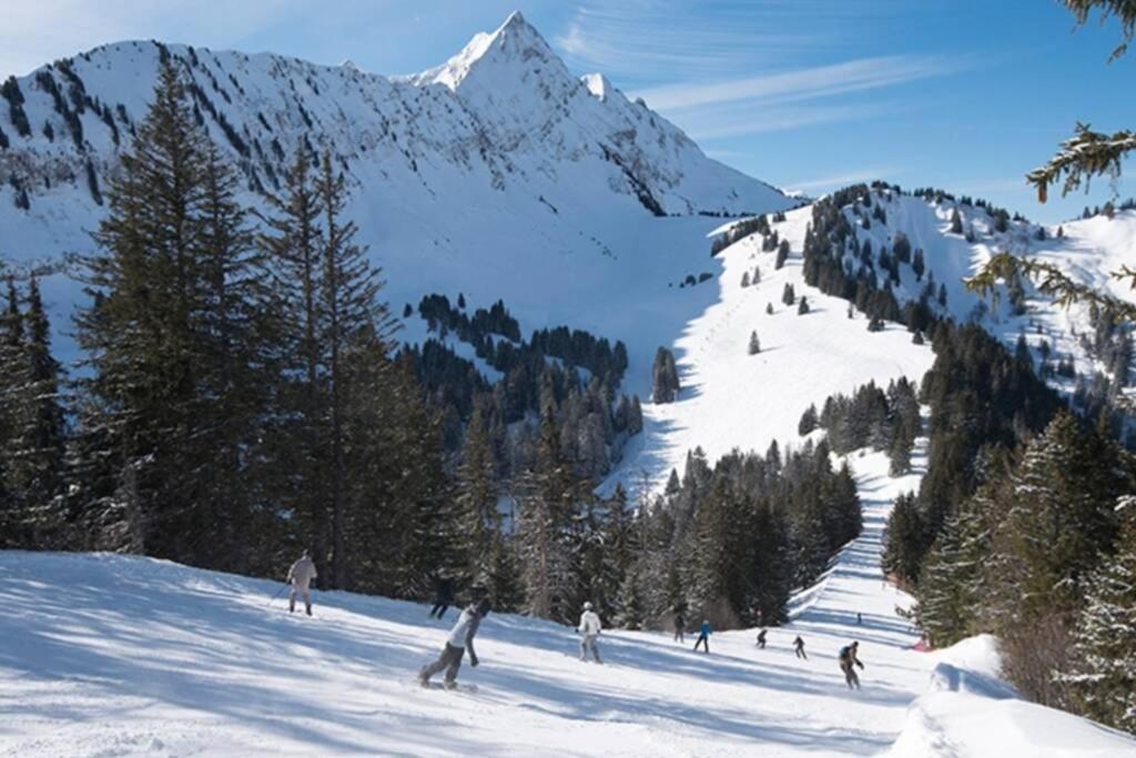 Le Relai S34 - Grand et lumineux studio avec coin montagne 4-6 pers, 50m des pistes, grand balcon exposé SUD, DRAPS NON COMPRIS Saint-Jean-dʼAulps Esterno foto
